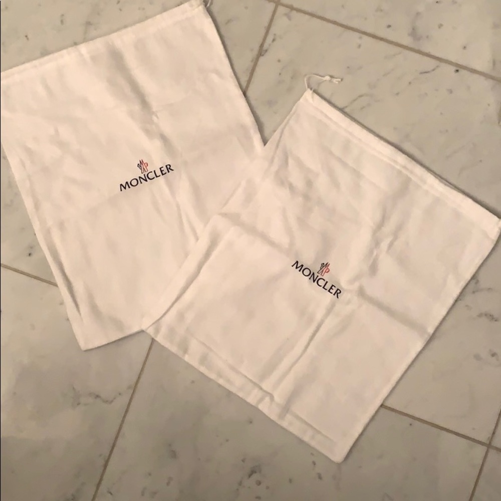 Set of Moncler shoe bags